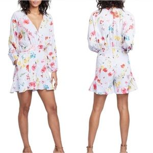 Rachel Roy Womens Floral Romper Jumpsuit